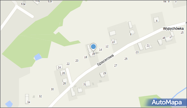 Brzyczyna, Spacerowa, 16, mapa Brzyczyna