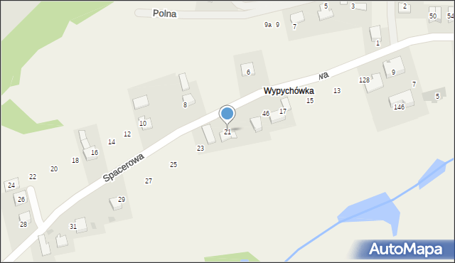 Brzyczyna, Spacerowa, 21, mapa Brzyczyna