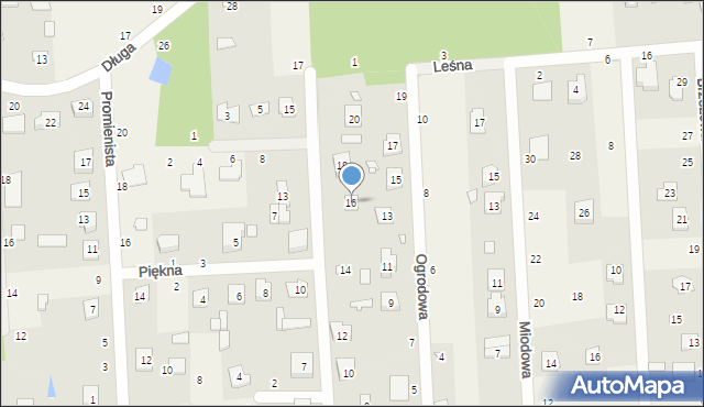 Budy Barcząckie, Spacerowa, 16, mapa Budy Barcząckie