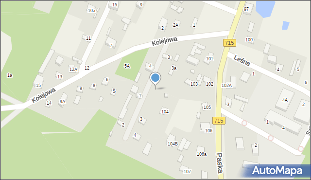 Budziszewice, Spacerowa, 5, mapa Budziszewice