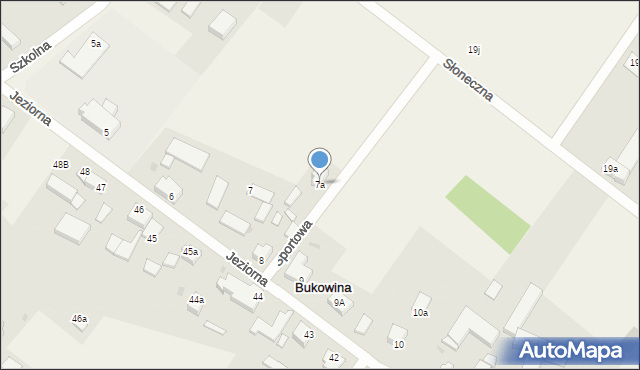 Bukowina, Sportowa, 1, mapa Bukowina