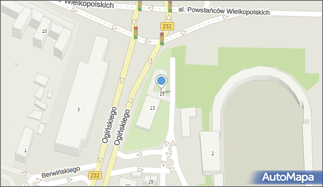 Bydgoszcz, Sportowa, 15, mapa Bydgoszczy