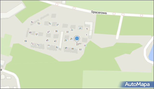 Bytom, Spacerowa, 13, mapa Bytomia