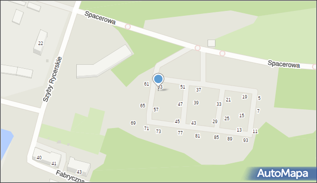 Bytom, Spacerowa, 55, mapa Bytomia