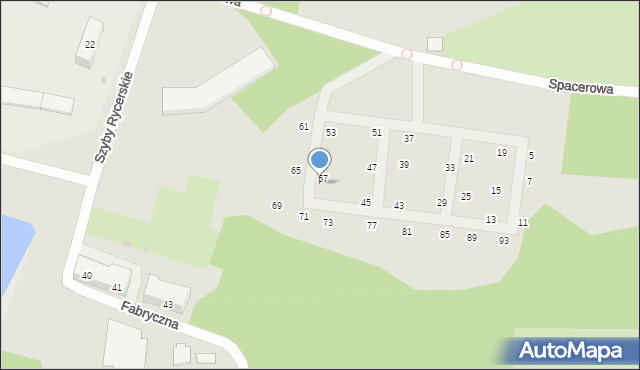 Bytom, Spacerowa, 59, mapa Bytomia