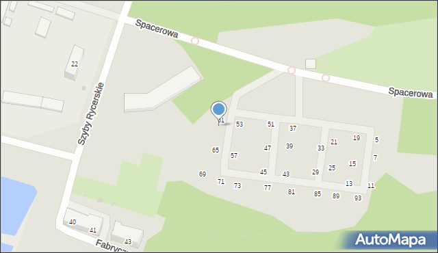 Bytom, Spacerowa, 63, mapa Bytomia