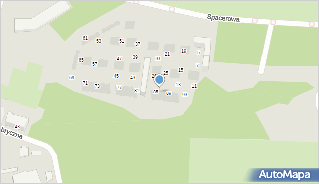 Bytom, Spacerowa, 87, mapa Bytomia