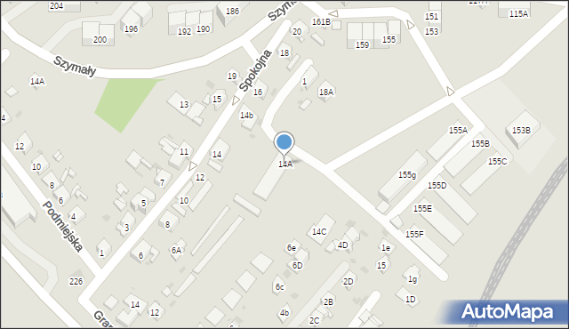 Bytom, Spokojna, 14A, mapa Bytomia