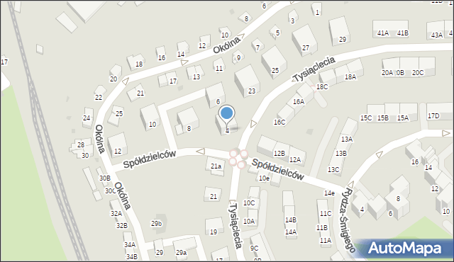 Bytom, Spółdzielców, 4, mapa Bytomia