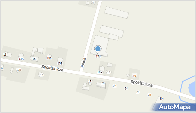 Bzinica Nowa, Spółdzielcza, 15d, mapa Bzinica Nowa