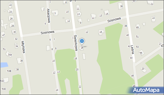 Cegłów, Spokojna, 18, mapa Cegłów