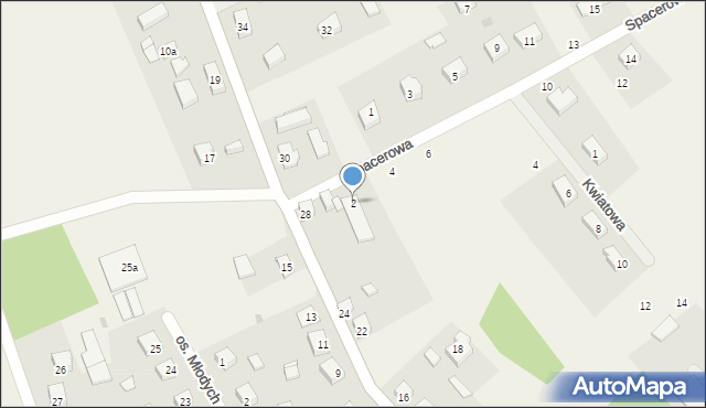 Cewice, Spacerowa, 2, mapa Cewice