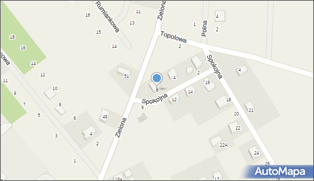 Cewice, Spokojna, 6, mapa Cewice