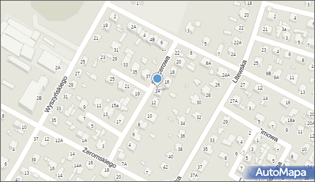 Chełm, Spacerowa, 14, mapa Chełma