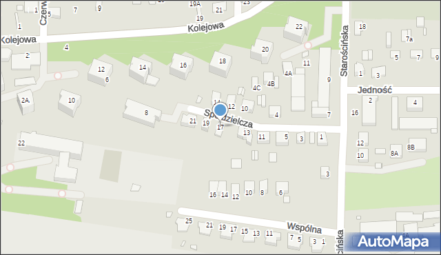 Chełm, Spółdzielcza, 17, mapa Chełma
