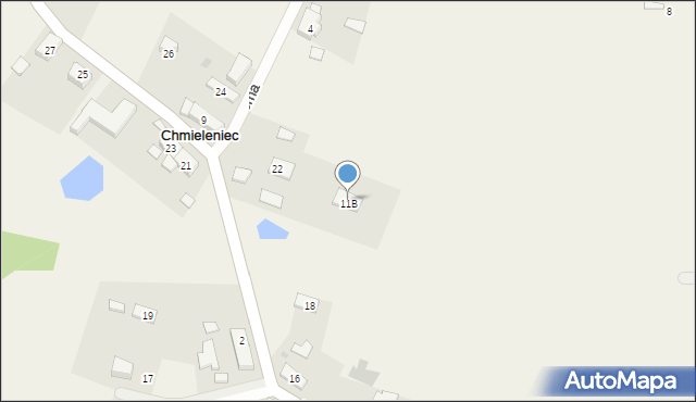 Chmieleniec, Spacerowa, 20, mapa Chmieleniec