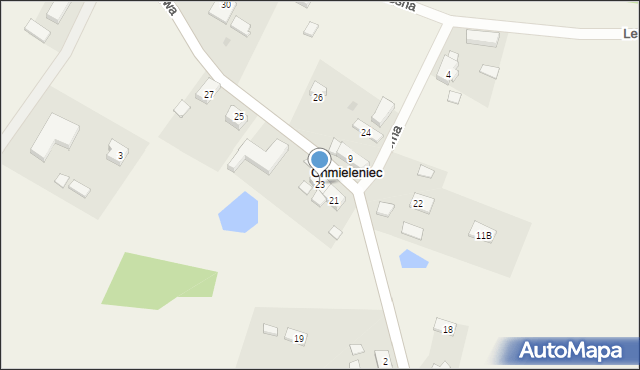 Chmieleniec, Spacerowa, 23, mapa Chmieleniec