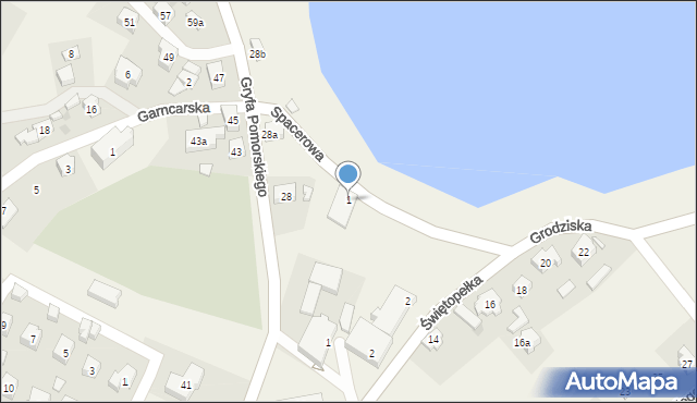 Chmielno, Spacerowa, 1, mapa Chmielno