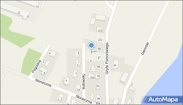 Chmielno, Spokojna, 6, mapa Chmielno