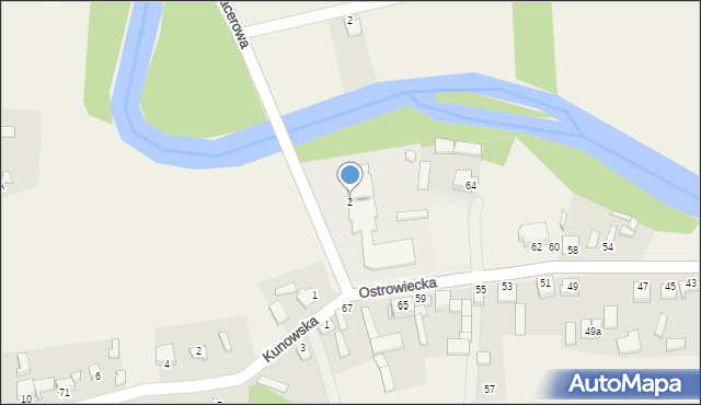 Chmielów, Spacerowa, 2, mapa Chmielów