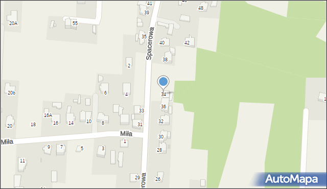 Chmielów, Spacerowa, 34, mapa Chmielów