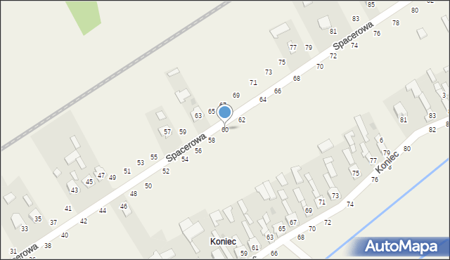 Chmielów, Spacerowa, 60, mapa Chmielów