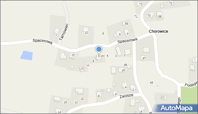 Chorowice, Spacerowa, 7, mapa Chorowice