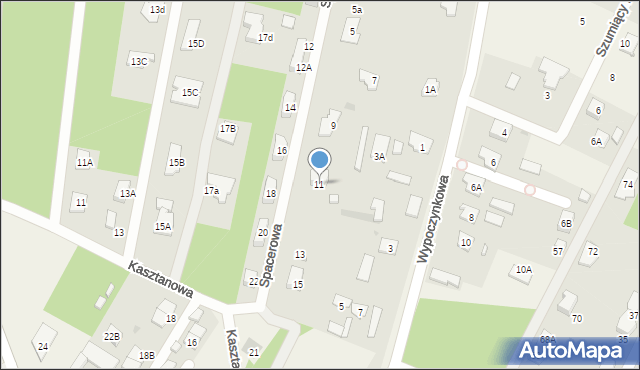 Chotomów, Spacerowa, 11, mapa Chotomów