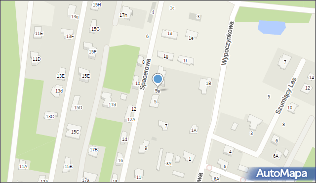 Chotomów, Spacerowa, 5a, mapa Chotomów