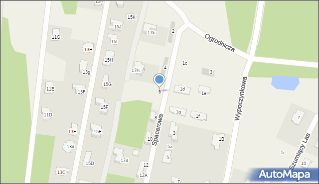 Chotomów, Spacerowa, 6, mapa Chotomów