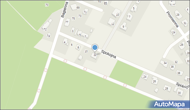 Chotomów, Spokojna, 12, mapa Chotomów