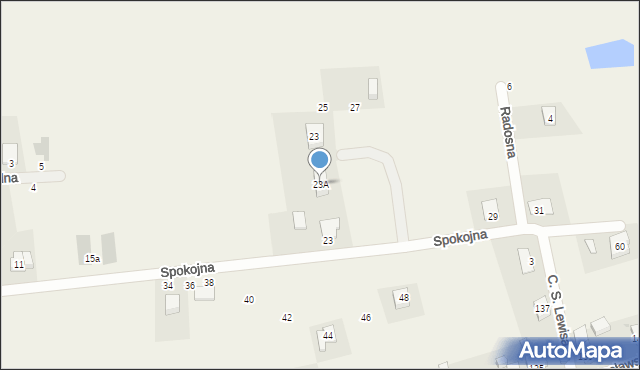 Chrząstawa Wielka, Spokojna, 23A, mapa Chrząstawa Wielka