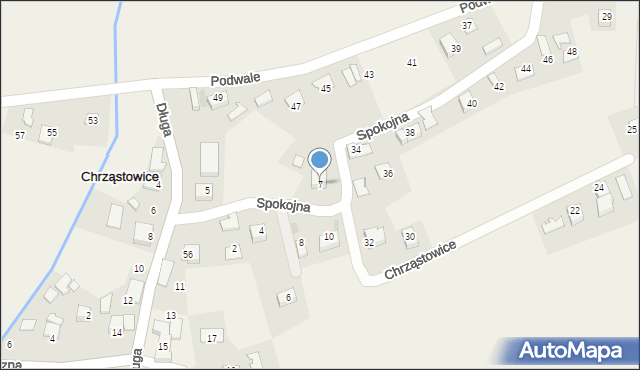 Chrząstowice, Spokojna, 7, mapa Chrząstowice