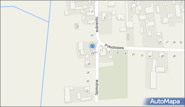 Chwaliszew, Spokojna, 14, mapa Chwaliszew