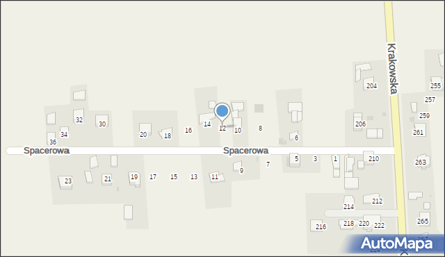 Cianowice, Spacerowa, 12, mapa Cianowice