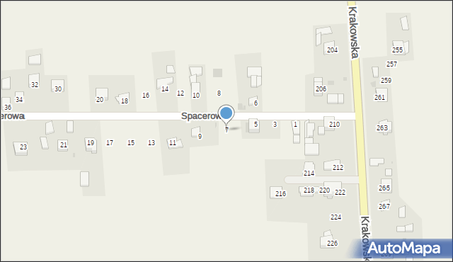 Cianowice, Spacerowa, 7, mapa Cianowice