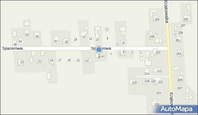 Cianowice, Spacerowa, 9, mapa Cianowice