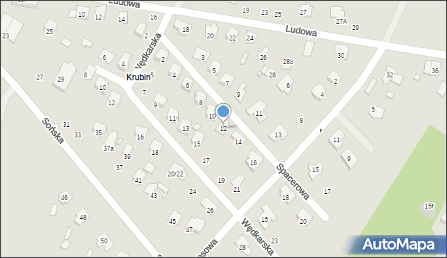 Ciechanów, Spacerowa, 12, mapa Ciechanów