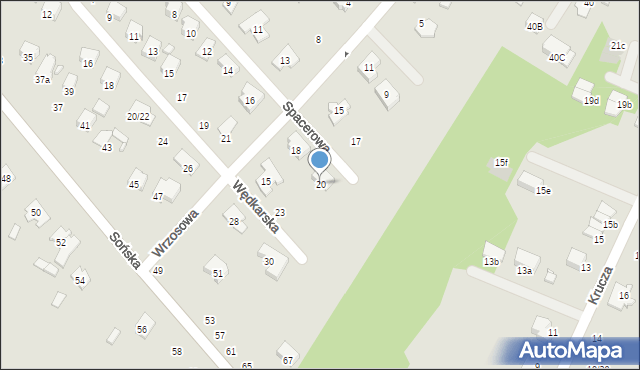 Ciechanów, Spacerowa, 20, mapa Ciechanów