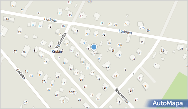 Ciechanów, Spacerowa, 7, mapa Ciechanów