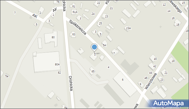 Ciechanowiec, Spółdzielcza, 2, mapa Ciechanowiec