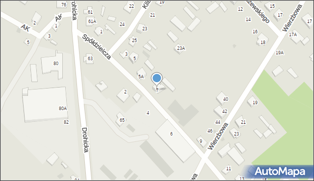 Ciechanowiec, Spółdzielcza, 7, mapa Ciechanowiec