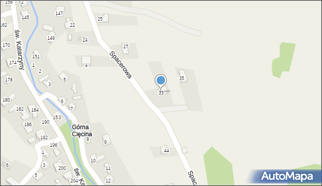 Cięcina, Spacerowa, 33, mapa Cięcina