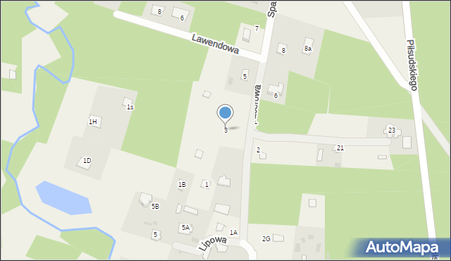 Cieksyn, Spacerowa, 3, mapa Cieksyn