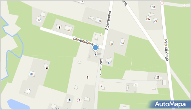 Cieksyn, Spacerowa, 5, mapa Cieksyn