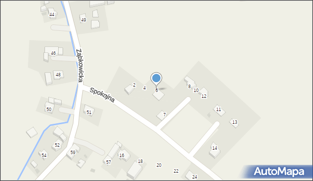 Ciepłowody, Spokojna, 6, mapa Ciepłowody