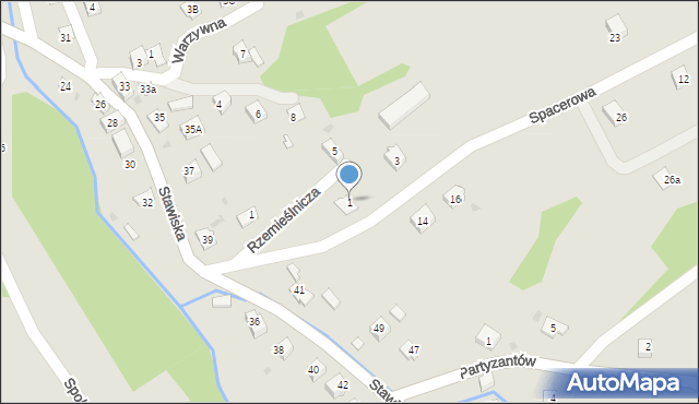 Ciężkowice, Spacerowa, 1, mapa Ciężkowice