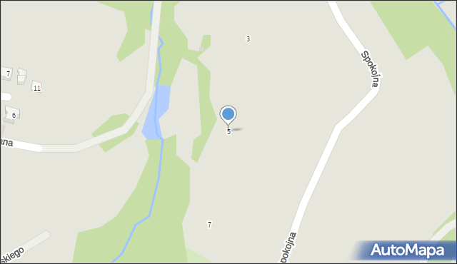 Ciężkowice, Spokojna, 5, mapa Ciężkowice