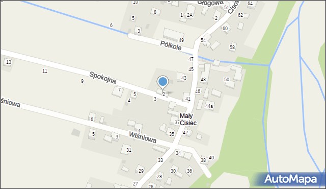 Cisiec, Spokojna, 2, mapa Cisiec