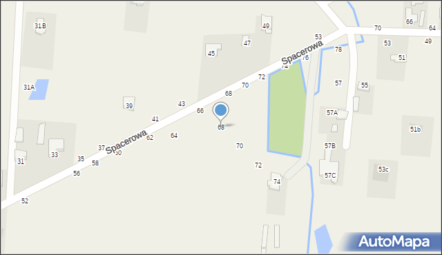 Cybulice, Spacerowa, 68, mapa Cybulice